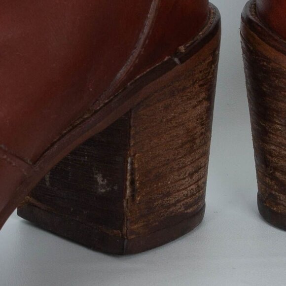 Madewell Womens The Ames Boot Zip Up Ankle Bootie Size 7.5 Cognac Brown Boho - Picture 5 of 11